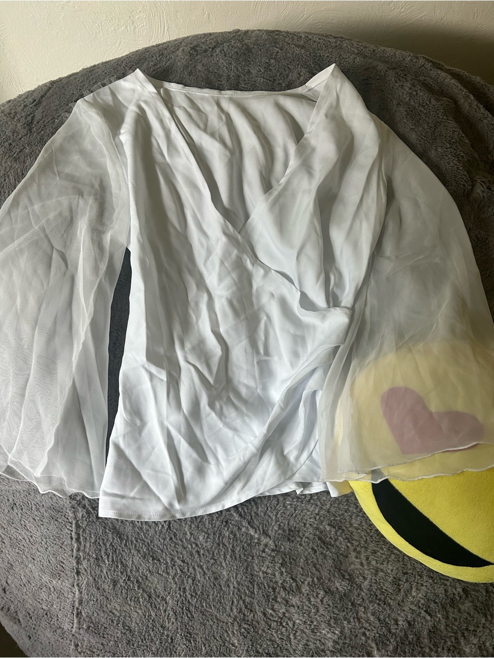Vintage Flowy White Blouse